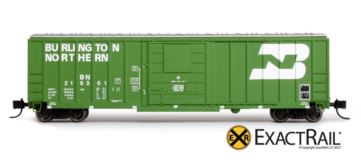 1601 nuevo Pista h0-Walthers flatcar burlington northern